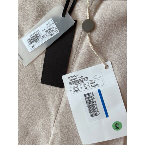 Antonelli Firenze Trousers Pants Women Italy Sz 44( US 8 ) 29x35 Cream Wide Leg - Picture 4 of 12